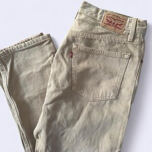 Levi's Tan Straight Jeans Classic Style
